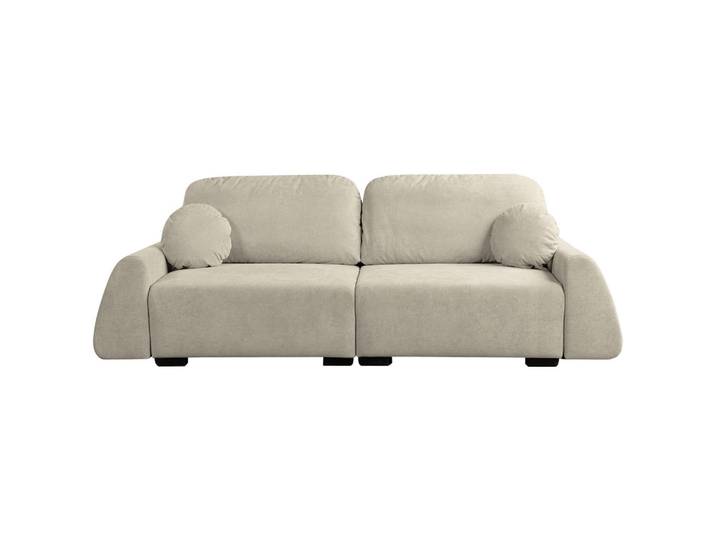 Livetastic Schlafsofa Almi, Beige, Holz, Kunststoff, Kiefer, 2-Sitzer, Füllung: Schaumstoff, 260x100x80 cm, Made in EU, Liegefunktion, Wohnzimmer, Sofas & Couches, Schlafsofas, Schlafsofas mit Bettkasten