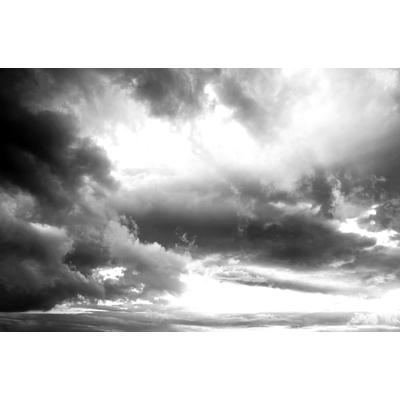 Fototapete PAPERMOON "Himmel Schwarz & Weiß", schwarz (schwarz, weiß), B:2,5m L:1,86m, Vlies, Tapeten
