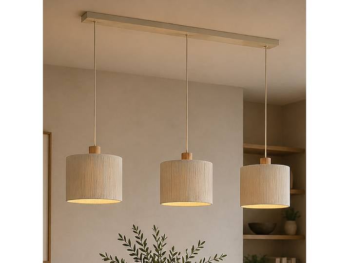 Suspension Arlo 120 x 150 x 28cm Beige Coton E27