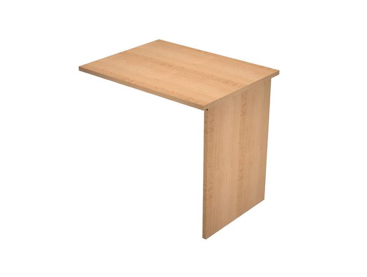 Extension retour pour bureau Pronto Bois - L.80 x P.60 cm - Plateau Hêtre - Pieds panneaux Hêtre
