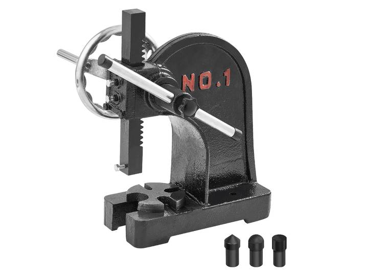 Presse à mandriner VEVOR\, Presse manuelle à levier de 1 t\, Presse manuelle à mandriner Presse manuelle de précision\, hauteur maximale 150 mm\, Presse manuelle de bureau en fonte\, pour poinçonner\, plier\, étirer\, former