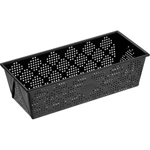 Kaiser Backform Inspiration, Brotbackform perforiert aus Stahl, 25 x 11 x 8,5 cm, schwarz, antihaftbeschichtet, Kastenform
