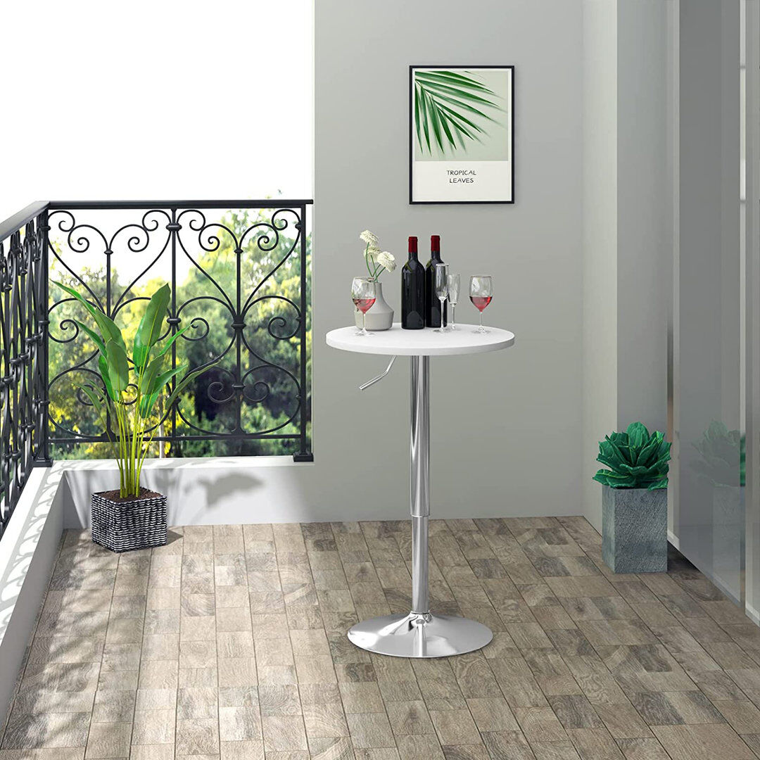 George Oliver Giulio Round Dining Table with Iron Base Silver