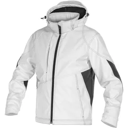 DASSY® Gravity Softshell-Jacke - weiß/anthrazitgrau - XS