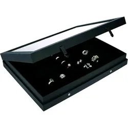 Safe, Vitrine + Buffetschrank, Vitrine BlackEdition für Ringe