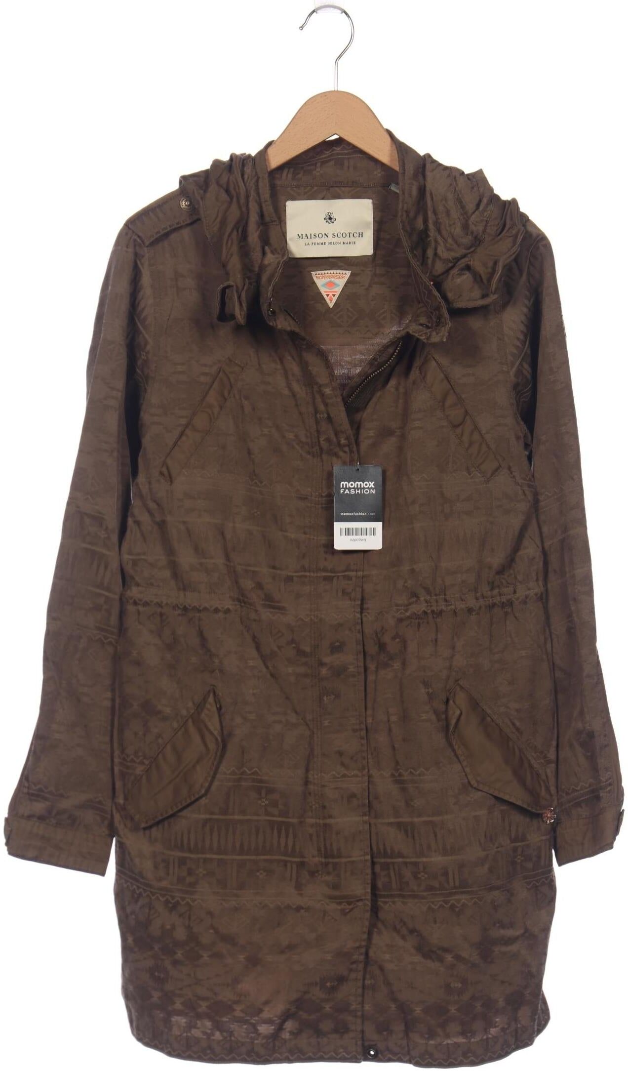 Maison Scotch Damen Mantel, Grün, Gr. EU 40 (Maison Scotch 3), Baumwolle / Synthetik - Second Hand