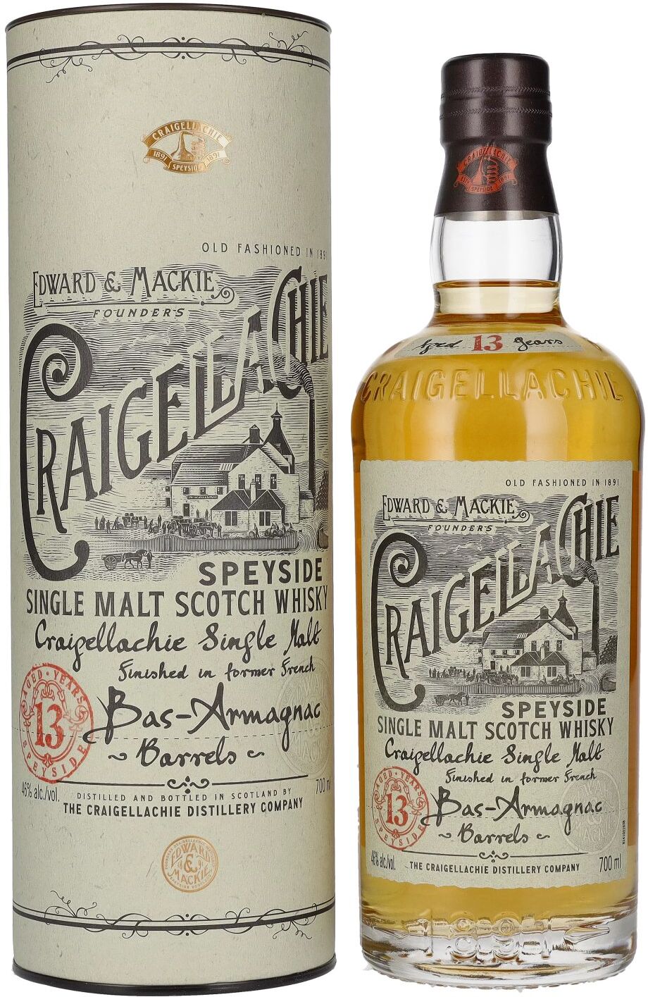 Craigellachie 13 Years Old Bas Armagnac Cask Finish Speyside Single Malt 46% Vol. 0,7l in Geschenkbox