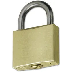 Winkhaus, Vorhängeschloss, Vorhangschloss key Tec RPE, Lagerprogramm, Breite 55 mm, Messing matt