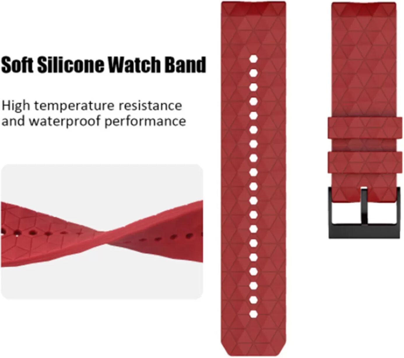 INF Uhrenarmband für Suunto Spartan Sport Wrist HR/9 Baro/9/D5/7 Rot