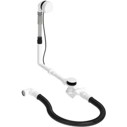 Duravit Quadroval Ab-/Überlaufgarnitur 792219000000000 d= 5,2cm, Bowdenzuglänge 70cm, mit Wanneneinlauf, weiß