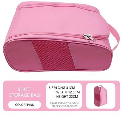 Useful Little Things Breathable Outdoor Sports And Golf Shoe Storage Bag pink