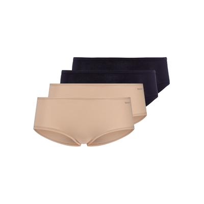 Panty SKINY "Panty Advantage Cotton Stretch Panty 4P 4er Pack", Damen, Gr. XXL, 4 Stk., bunt (schwarz, beige), Unterhosen Panty