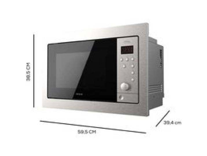 Cecotec Micro-ondes Encastrable Numérique GrandHeat 2500 Built-In SteelBlack. 900W 25L de Capacité Gril avec 1000W