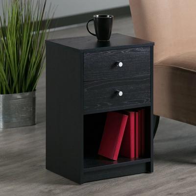 All Categories Goods Modern Black Drawer Nightstand Stylish Wooden Storage Bedside Table Organizer Modern Black Drawer Nightstand Stylish Wooden Storage Bedside Table Organizer