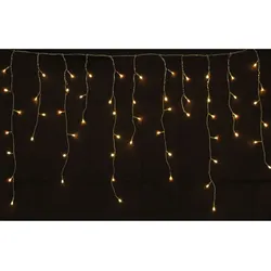 LEX 120er LED Lichterkette Eiszapfen für Innen- und Außenbereich, Warmweiß, IP44, 2,3 m