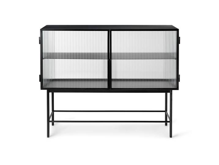 Ferm Living Haze sideboard Black-welliges Glas