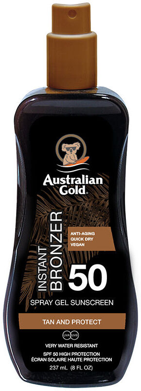 Australian Gold Gel spray solaire SPF50 avec bronzant instantané 237 ml