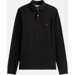 Langarm-Poloshirt Schwarz L