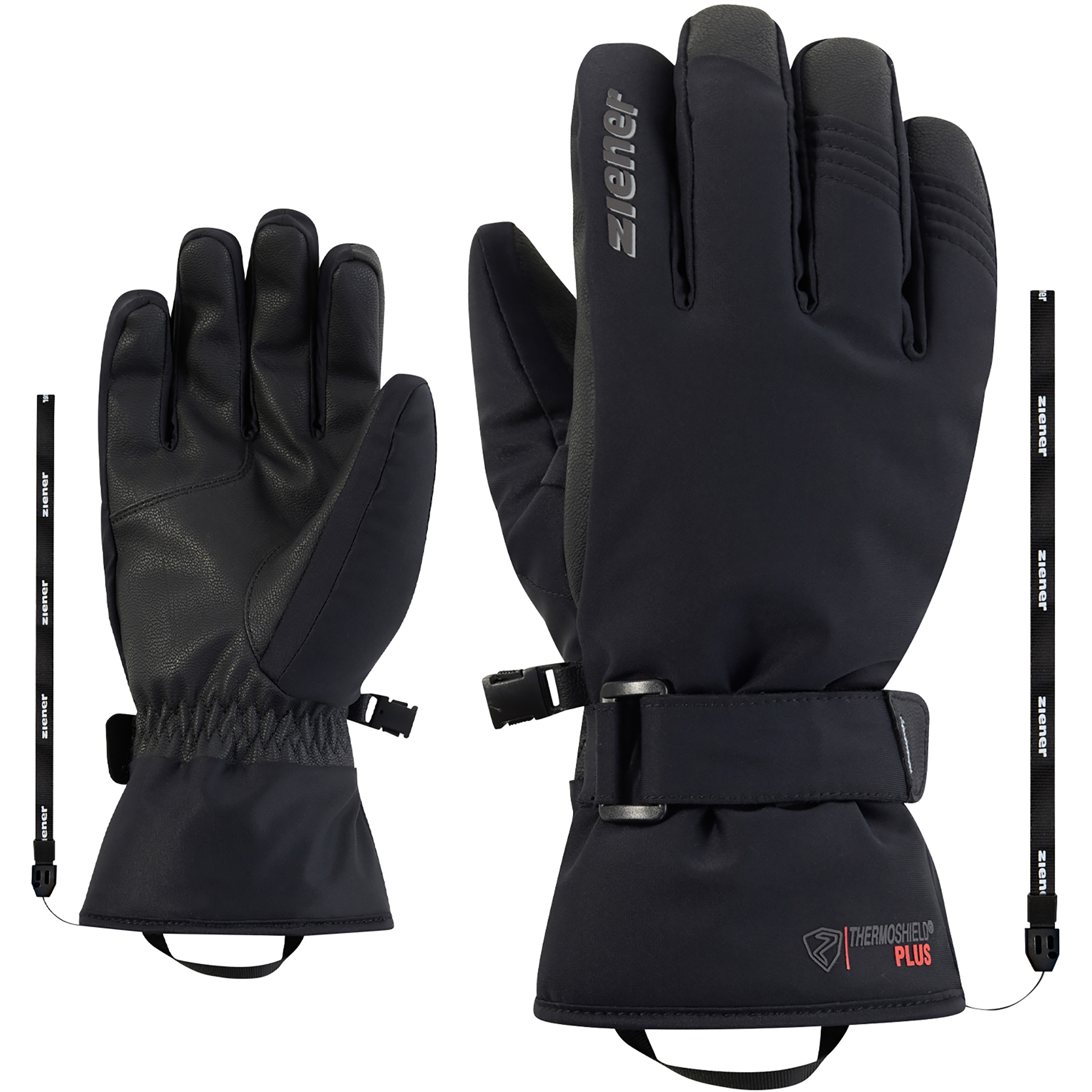 Ziener Ghomas-Z As Pr Herren Fingerhandschuhe schwarz Größe 8 Skifahren Elastisch Primaloft