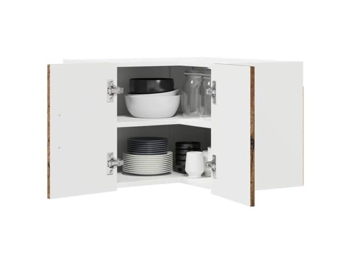 KTHLBRH Eckschrank zur Wandmontage, 57 cm, antikes Holz Technisches Holz, robuste Konstruktion, modernes Design, spülmaschinengeeignet