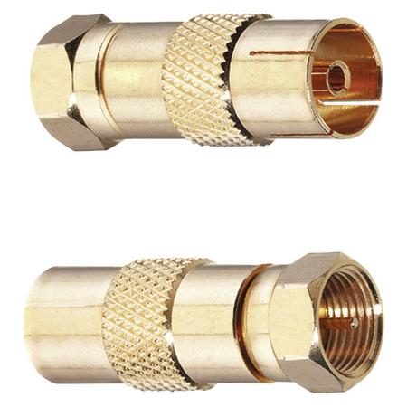 Oehlbach F-Plug Adapter m/f (Stecker und Verbinder) (4402)