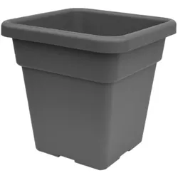 ArtPlast - Quadratischer Blumentopf 38 cm in Farbe Anthrazit - QUADRO MAXI-Kollektion
