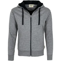 Kapuzen-Jacke Bonded 455 - XL - graumeliert/tinte