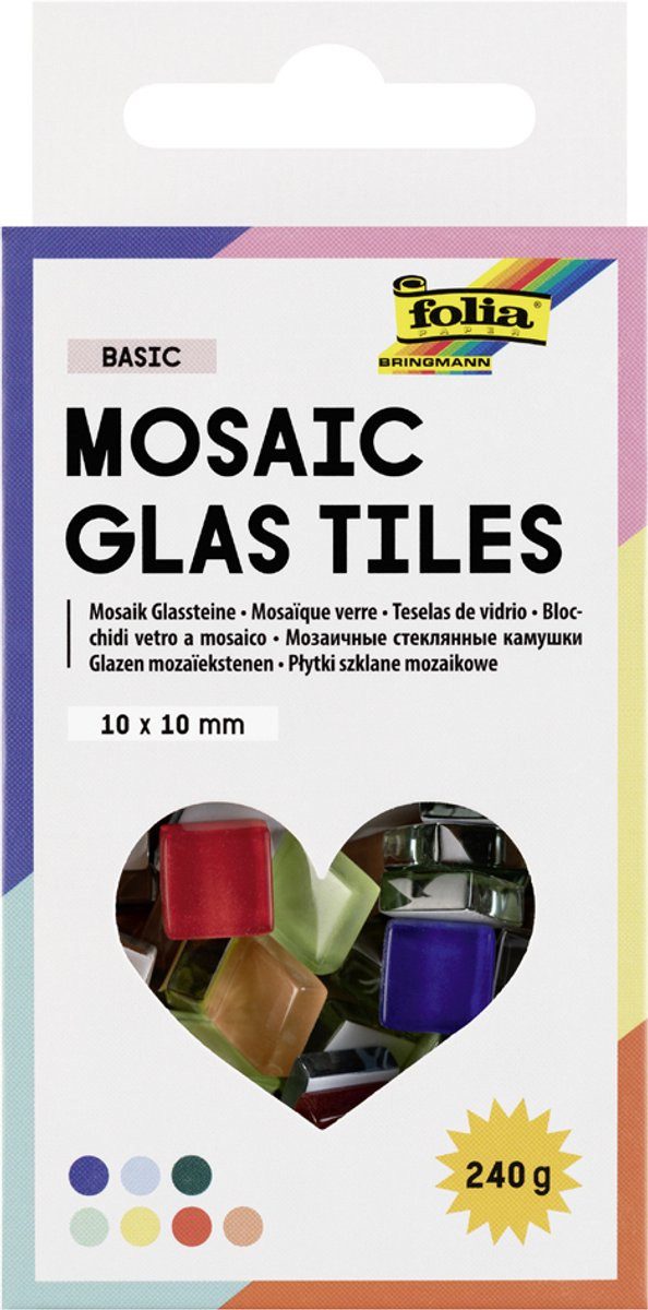 Folia Paper Mozaieksteentjes Glas Iriserend 10x10mm