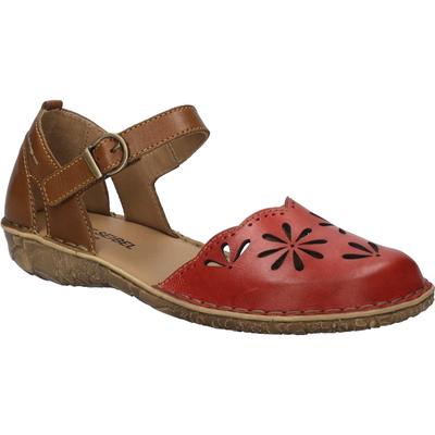 Sandale JOSEF SEIBEL "Rosalie 04, rubin-kombi", Damen, Gr. 41, rot (rubin, kombi), Obermaterial: 100% Rindsleder Leather cow., Schuhe Sandale