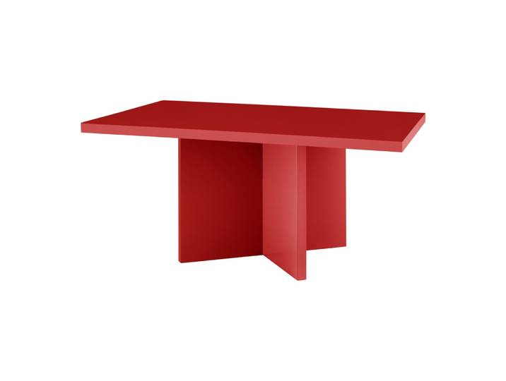 Table basse panneau stratifié de 3cm, rouge Flamme 100x60cm