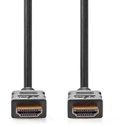Nedis High Speed ​​HDMI  Kabel mit Ethernet - HDMI Stecker - HDMI Stecker - 4K@60Hz - ARC - 18 Gbps - 10.0 m - Rund - PVC - Schwarz - Box