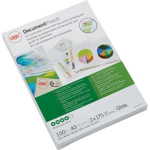 GBC Laminierfolien 3200746, DIN A3, 175 mic, glänzend, EZ-In, 100 Stück