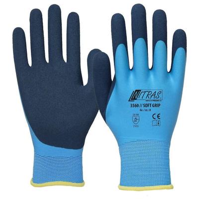 AS Arbeitsschutz Arbeitshandschuhe | 12 Paar Nitras Soft Grip Strickhandschuhe | Gr. 8