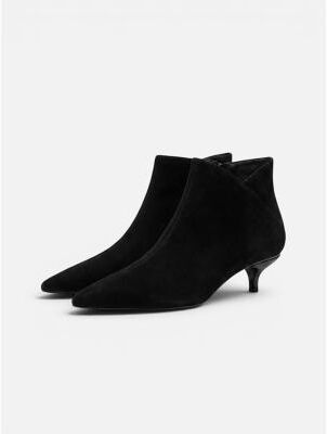 LightInthebox Women's Ivory Pointed-Toe Ankle Boots with 4 cm Kitten Heel and Asymmetric Wrap Design, Minimalist Fall Winter Boots for Work, Commuting and Daily Wear