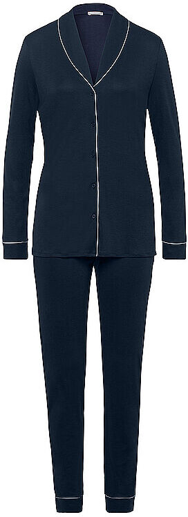 HANRO Pyjama Natural Comfort blau   S S