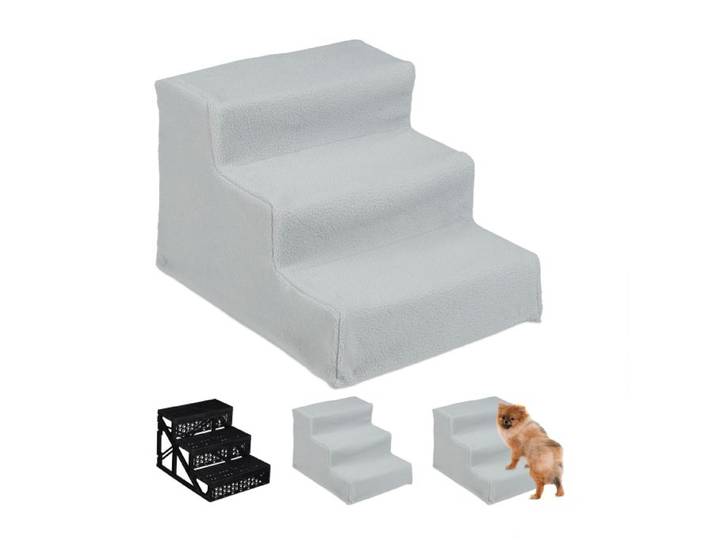 Relaxdays Hundetreppe 3 Stufen