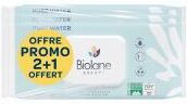 Biolane Lingettes Pure Water Lot de 3 Pack de 60 Lingettes - Lot 3 x 60 lingettes