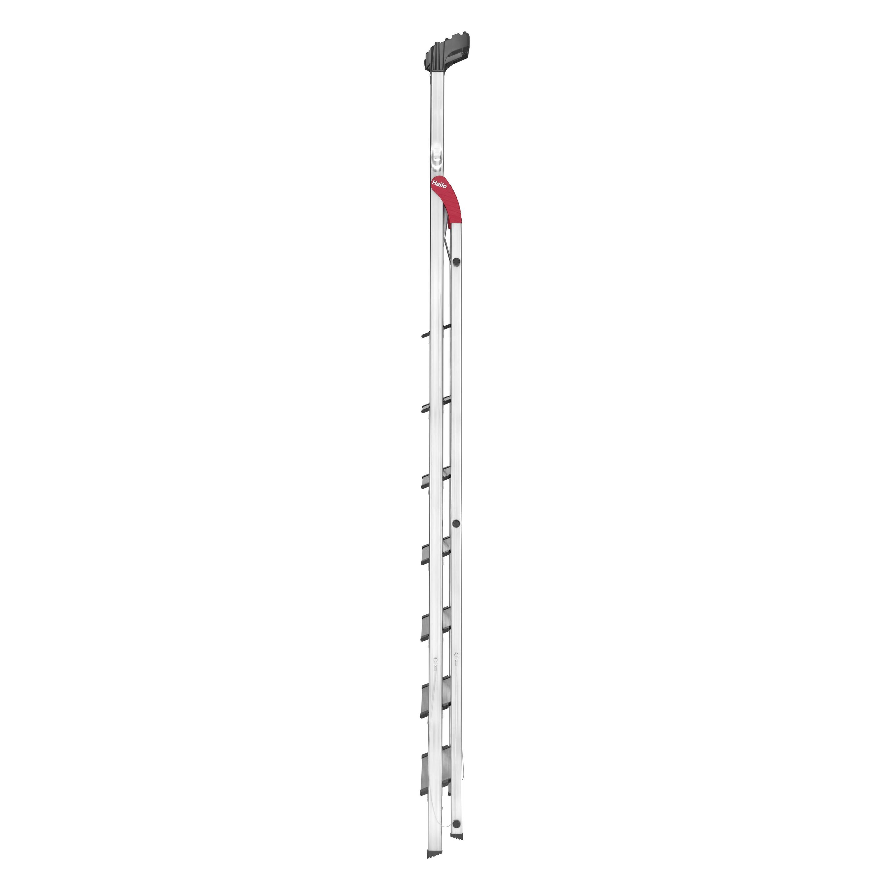 Hailo L80 ComfortLine, Alu-Sicherheits-Stehleiter, 8 Stufen (Stehleiter, 233 cm) (8040-807)