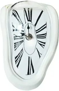 Daily Discovery Surreal Melting Wall Clock Dali Style Artistic Home Decor white1