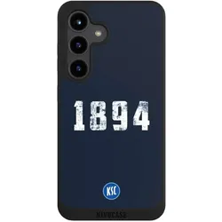 Nivocase Handyhülle für Samsung Galaxy S24 Hülle NIVOpure Case Schwarz Bundesliga KSC Karlsruher SC (Samsung Galaxy S24), Smartphone Hülle, Schwarz