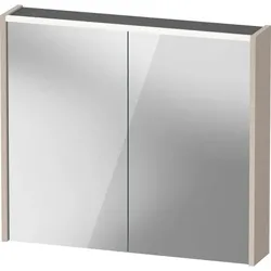 Duravit D-Code Spiegelschrank Verspiegelt DC7106091911000 800x700x148, Taupe Matt, Steckdose E, LED Beleuchtung