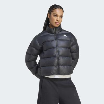 Outdoorjacke ADIDAS SPORTSWEAR "ESSENTIALS", Damen, Gr. M, schwarz, Obermaterial: 100% Polyester, Jacken Outdoorjacke