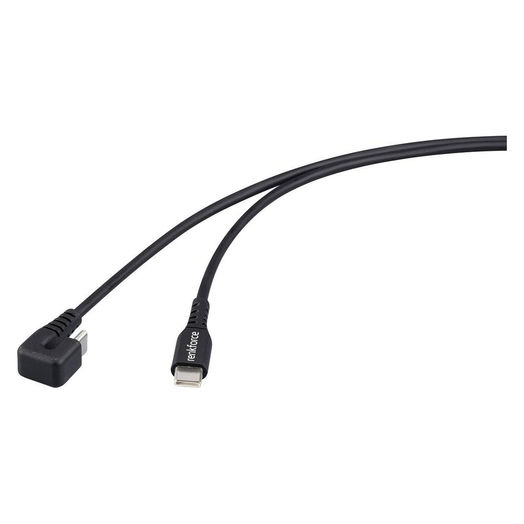 Renkforce USB-Kabel USB 2.0 USB-C Stecker, USB-C Stecker 1.00 m Schwarz Stecke (1 m, USB 2.0) (RF-6721078)