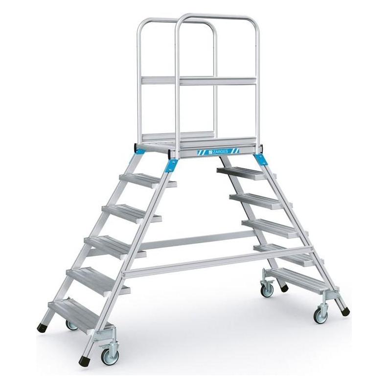 Zarges Podesttreppe fahrbar, beidseitig begehbar (80 cm) (41984)