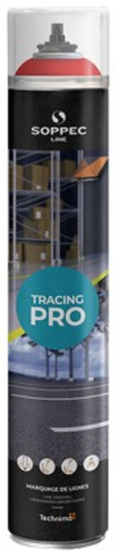 Peinture de marquage au sol TRACING® PRO système PureSPRAY rouge RAL 3020 aérosol 750 ml SOPPEC 152004O Rouge