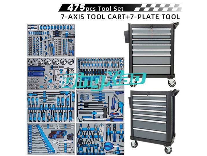 Chariot à outils mobile en acier pour garage, atelier, rangement, armoire à outils, organisation industrielle pour atelier et usine