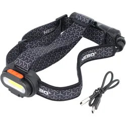 NEBO Einstein 1500 Flex LED Stirnlampe, 1500 Lumen, bis zu 64 Meter Leuchtweite, wiederaufladbar