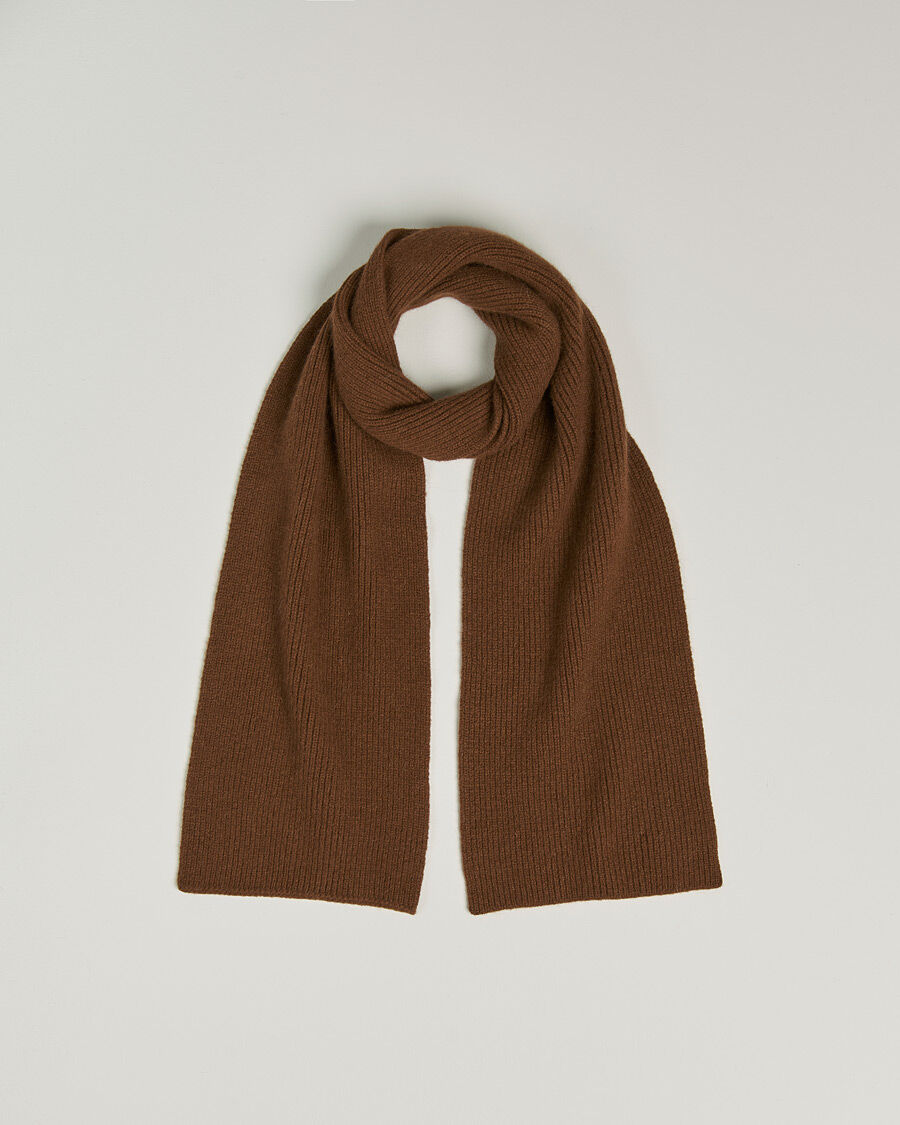 Le Bonnet Lambswool/Caregora Scarf Walnut men One size Brun