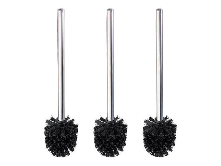 Brosse WC Slussen Poignée de brosse : acier inoxydable Tête de brosse : matière plastique Argenté/Noir 35 x 8cm
