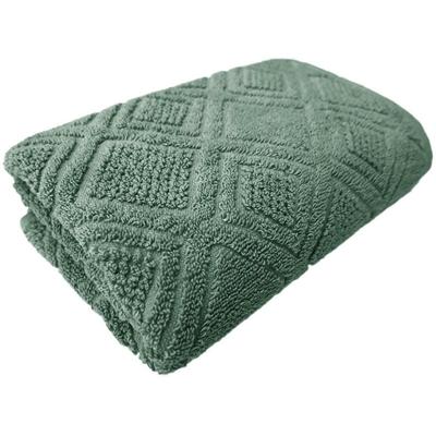 Badetuch FRAMSOHN FROTTIER "Mosaik Duschtuch", grün (grün, dunkelgrün, tannengrün, moosgrün), B:75cm L:150cm, Frottier, Obermaterial: 100% Baumwolle, Handtücher, Badetuch, gemustert, fein gewalkter Feinzwirn, hergestellt in Österreich